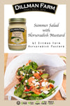 summer salad with horseradish mustard
