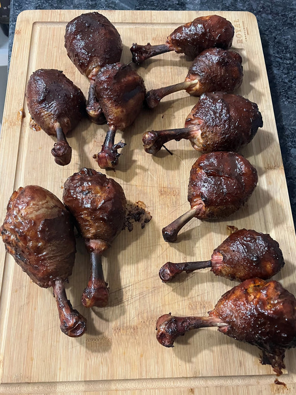 chicken lollipops with Dillman Farm barbecue sauces
