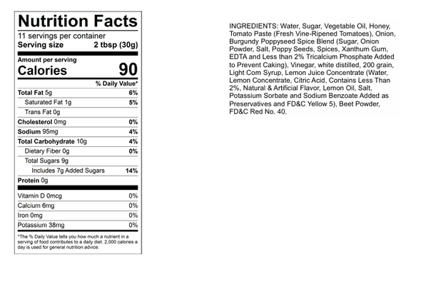 Honey French Dressing