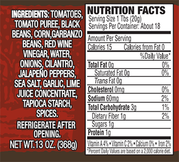 ingredients for black bean salsa