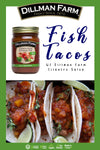 fish tacos with salsa and cilantro