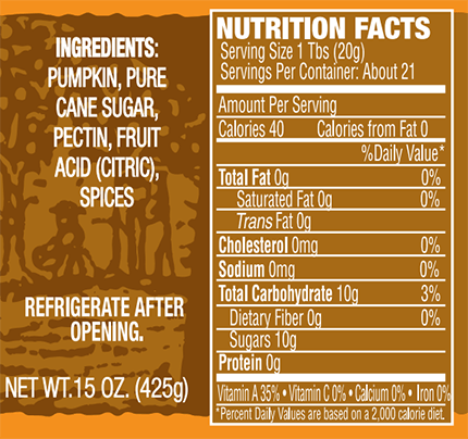ingredients for pumpkin butter
