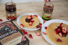 strawberry preserves on pancakes